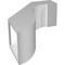 Ekena Millwork 5-in. W x 12-in. D x 16-in. H Del Monte Architectural Grade PVC Knee Brace BRCP05X12X16DEL - alternate 3
